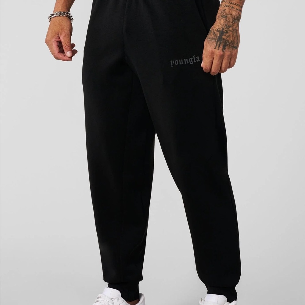 YoungLA Men's Black Sweatpants